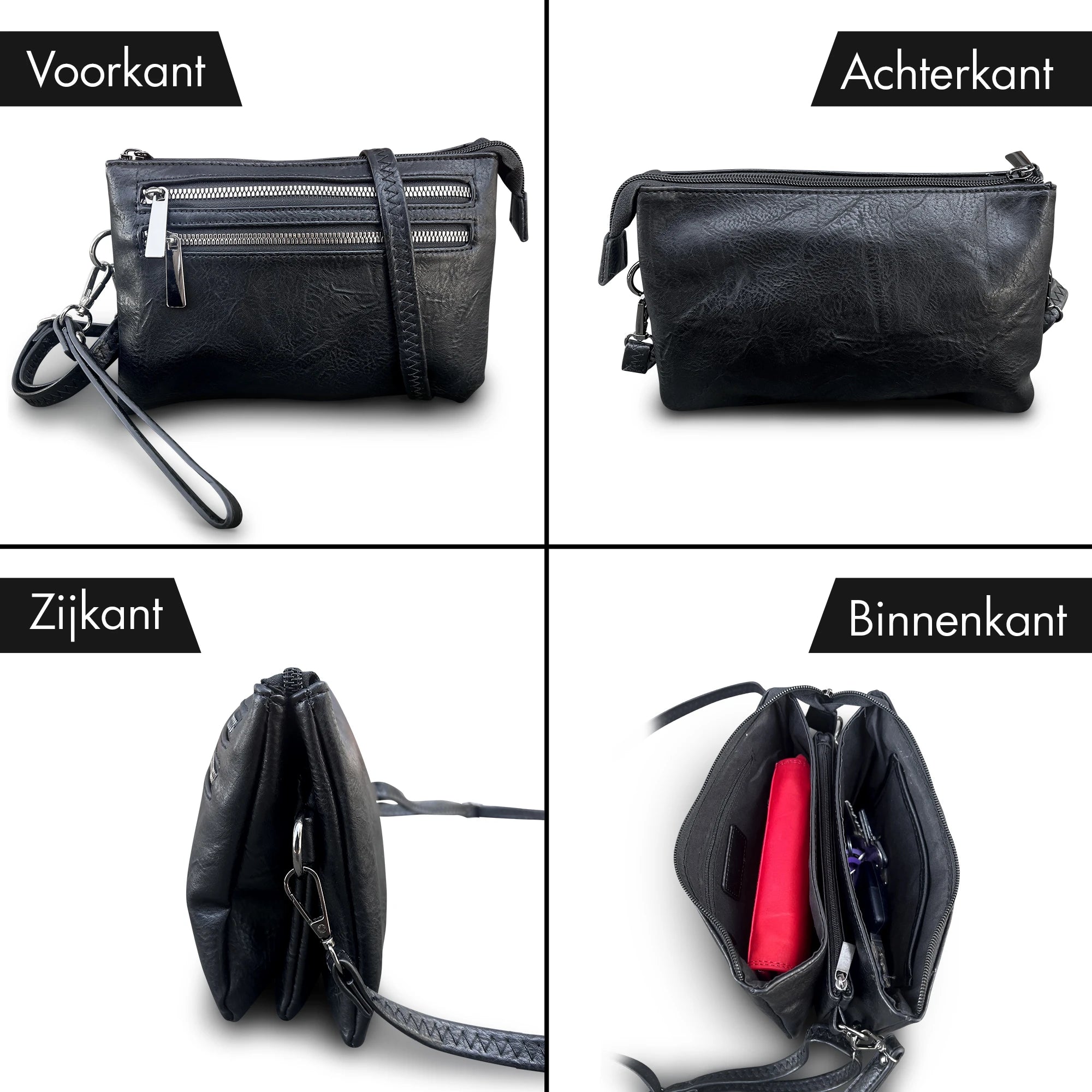 THL Design - Dames Schoudertas - Klein tasje - Veel Vakken