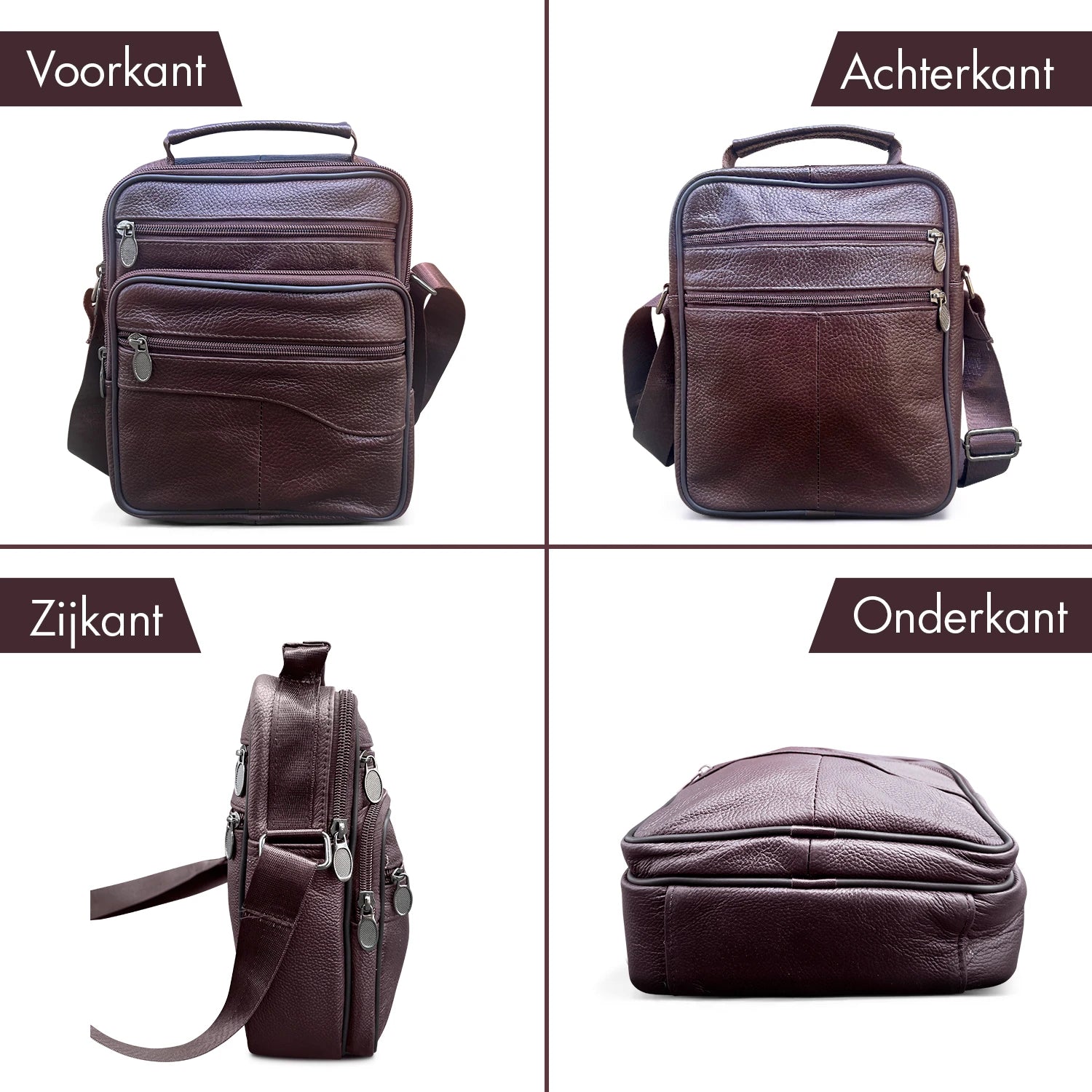 THL Design – Leren Schoudertas Heren - M