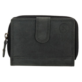 Hide & Stitches - Leren Rits Portemonnee - Voor Dames / Heren - Kleine Portemonnee