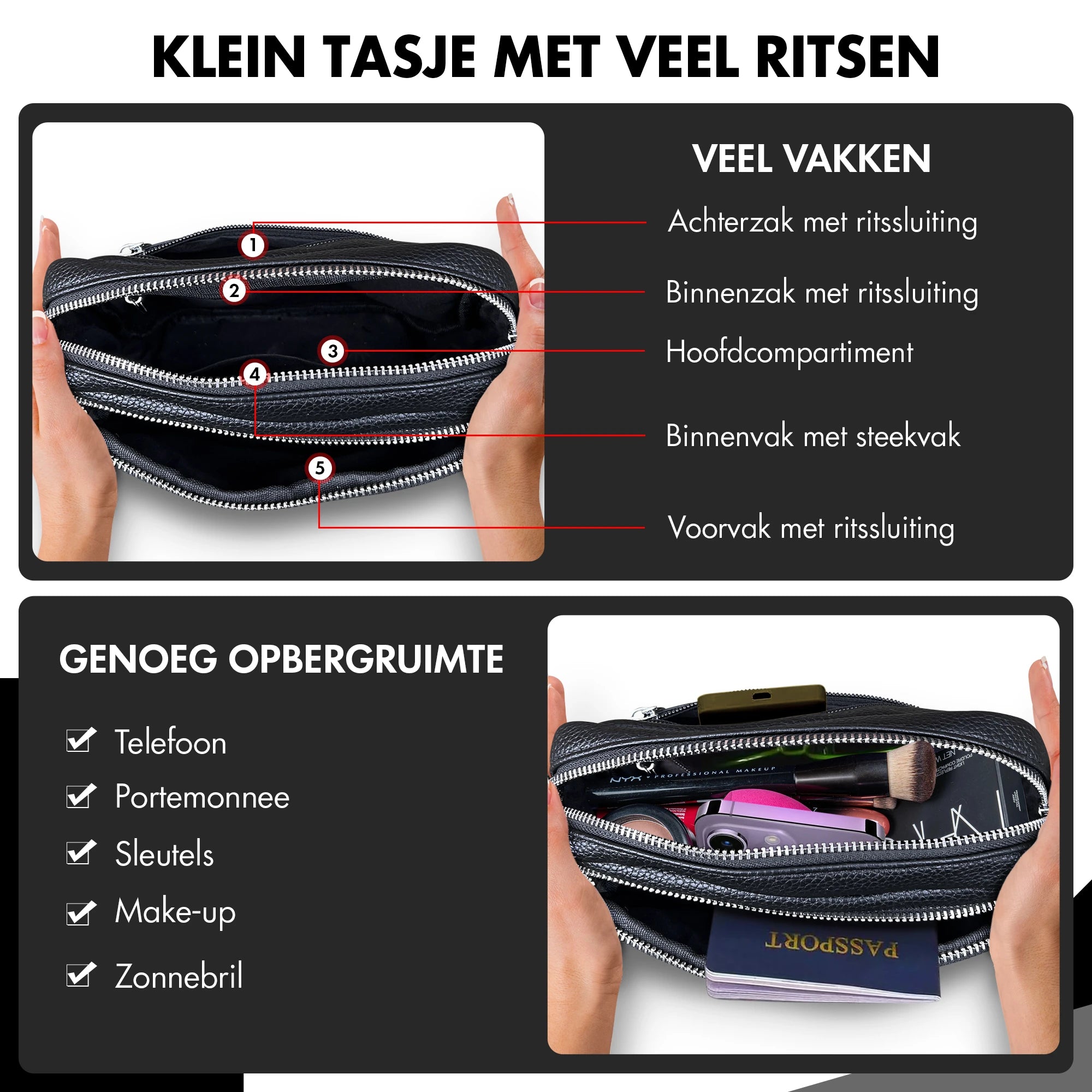 TSHAOUN Mini Tas, Schoudertas Voor Mobiele Telefoon Met 3 Laags Ritsvak Schoudertas Nylon Kleine Crossbody Veel Vakken Muntzakje Ritssluiting Zwart Zwart 1012781623 TSHAOUN Mini Tas, Schoudertas Voor Mobiele Telefoon Met 3 Laags Ritsvak Schoudertas Nylon Kleine Crossbody Veel Vakken Muntzakje Ritssluiting Zwart Zwart 1012781623