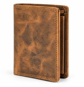 THL Design - Heren Portemonnee - Billfold - Luxe Portefeuille - Hoog Model - Vintage Leer