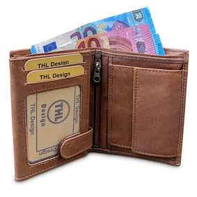 THL Design Leren Portemonnee Heren & Dames – Echt Leer – Hoog Model – Billfold