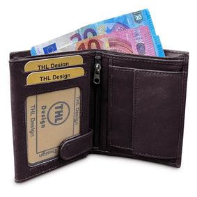 THL Design Leren Portemonnee Heren & Dames – Echt Leer – Hoog Model – Billfold