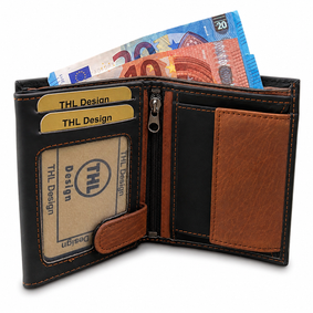 THL Design Leren Portemonnee Heren & Dames – Echt Leer – Hoog Model – Billfold