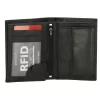 Heren portemonnee zwart Bilfold(hoog model) RFID 01