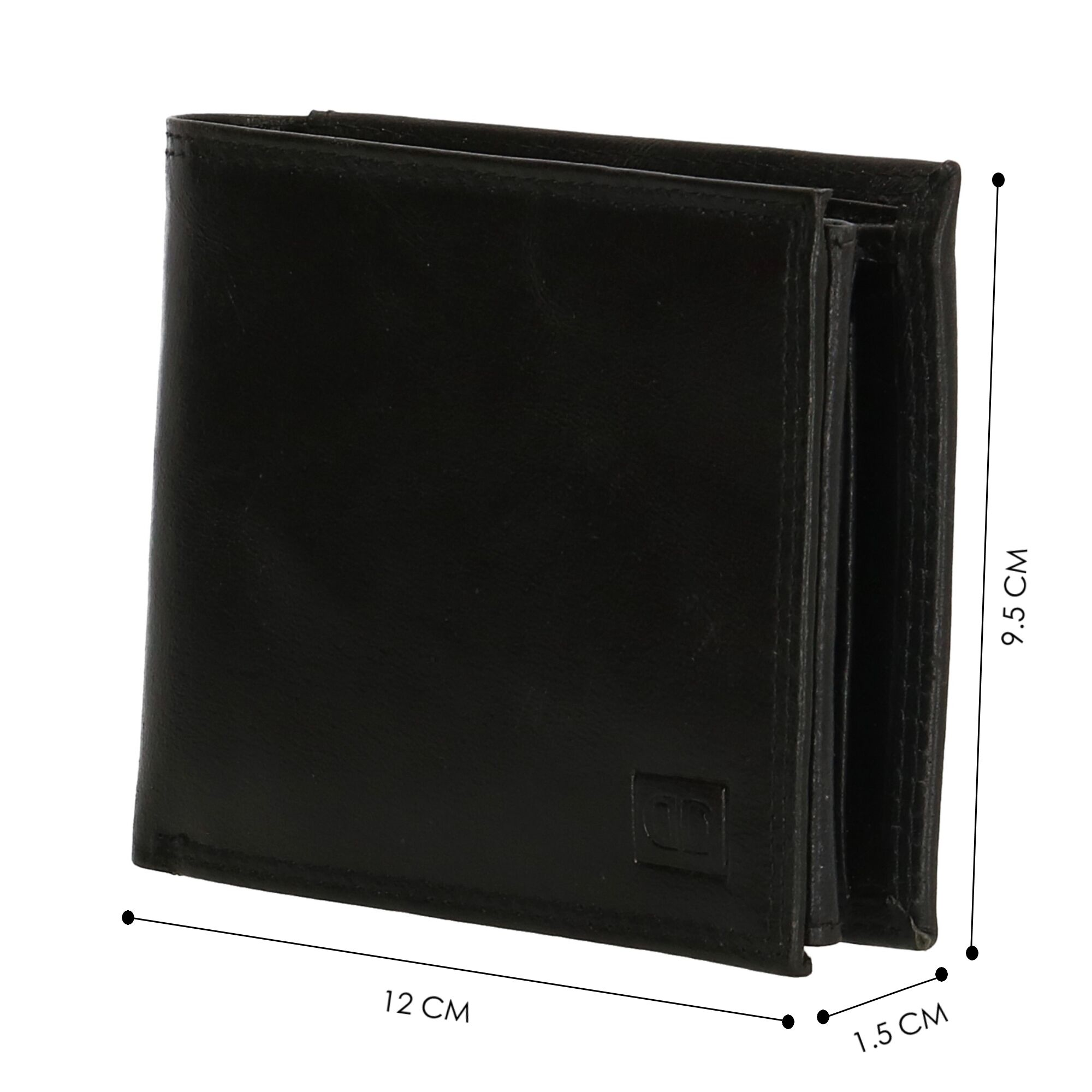 Isolator Mus bloemblad Heren portemonnee zwart Bilfold(laag model) RFID - Lute Lederwaren