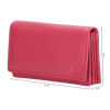 Dames portemonnee harmonica echt Leer Roze (pink) 01