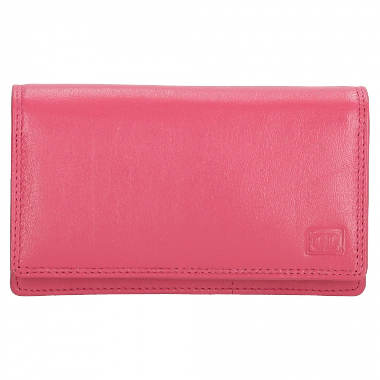 Dames portemonnee harmonica echt Leer Roze (pink)